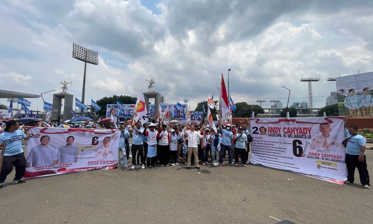 Antusiasme Massa Pendukung Andy Cahyady No. 06 Dapil 3 DKI Jakarta Memuncak dalam Kampanye Akbar yang Meriah