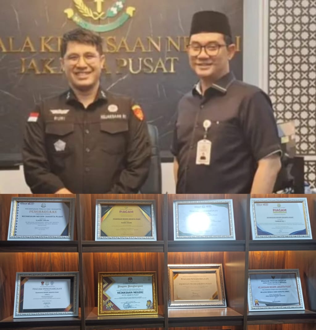 Foto: Dr Safrianto Zuriat Putra SH,MH., didampingi Ruri Febrinto SH, MH.,Kepala Seksi Pidana Khusus Kejaksaan Negeri Jakarta Pusat