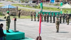 HUT Ke-81 TNI Tahun 2026, Kodim 1714  Puncak Jaya Gelar Upacara, Dipererat Kebersamaan TNI dan Kepolisian