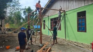 Satgas TMMD ke-130 Fokus Pembangunan RTLH di Kampung Yamboi Gunung